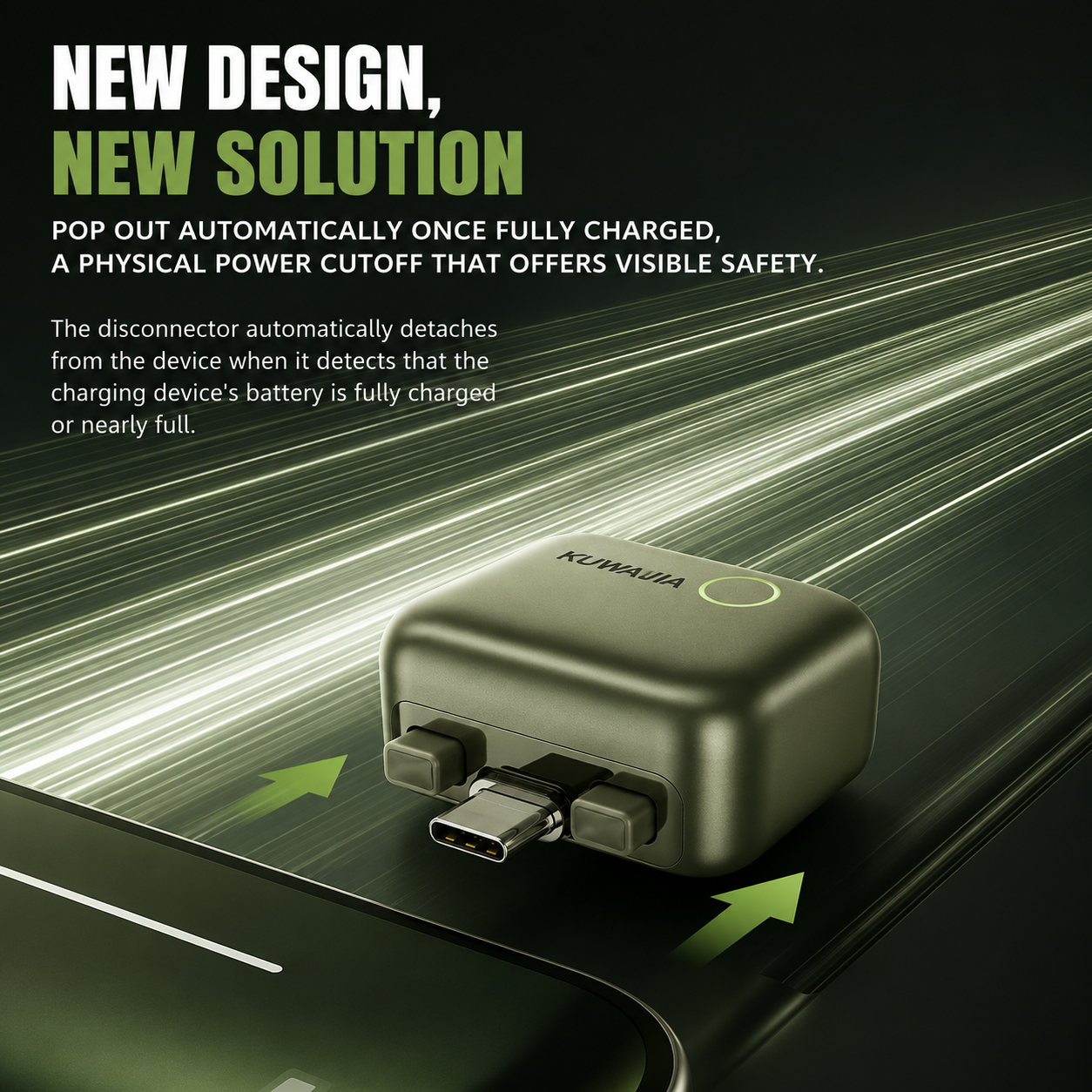 Smart Charger Adapter Auto Power Disconnector Guard Every Mobile Android|Tablet |Apple|Switch| No Touch Mobile Screen in 5 Minit Automatically Pops Open When Fully Charged (Type-C Cable)